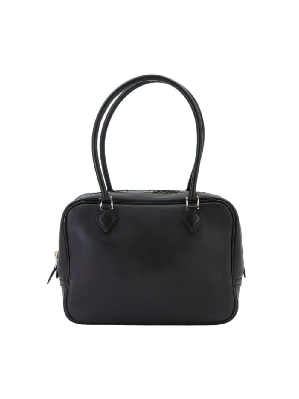 Hermes Mini Plume 20 Hand Bag Swift Black Silver 20